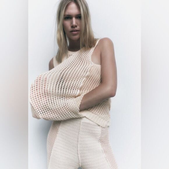 Zara Co-Ord Patchwork Set Top Pants New - Picture 10 of 13